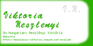 viktoria meszlenyi business card