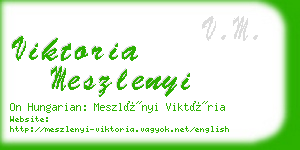 viktoria meszlenyi business card